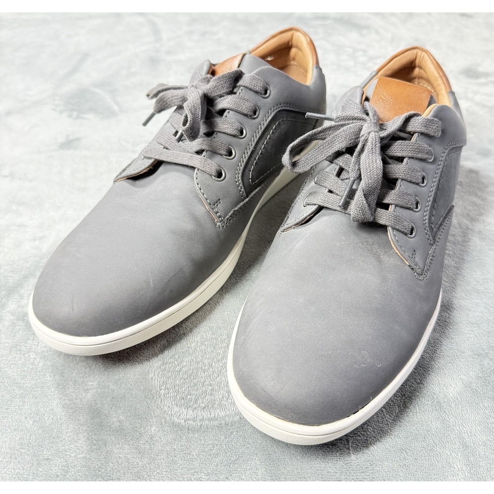 Public Opinion Shoes Mens Size 9 Gray Synthetic Casual Lace Up Comfort Sneakers